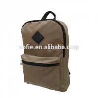 Custom wholesale black soft 600D day rucksack backpack bag