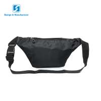 High quality Simple Men custom logo portable sport shoulder waist bag