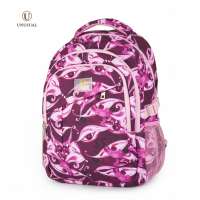 Custom logo fashion children ergonomic polyester school girl bag