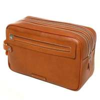 Personalized Custom Genuine Leather Wash Bag Travel Pouch Toiletry Bag For Men